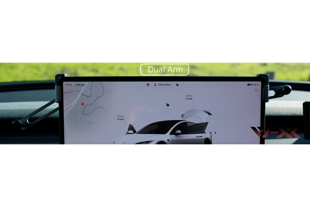 Noise Free Metal Universal Center Screen Single / Dual Arm Phone Holder