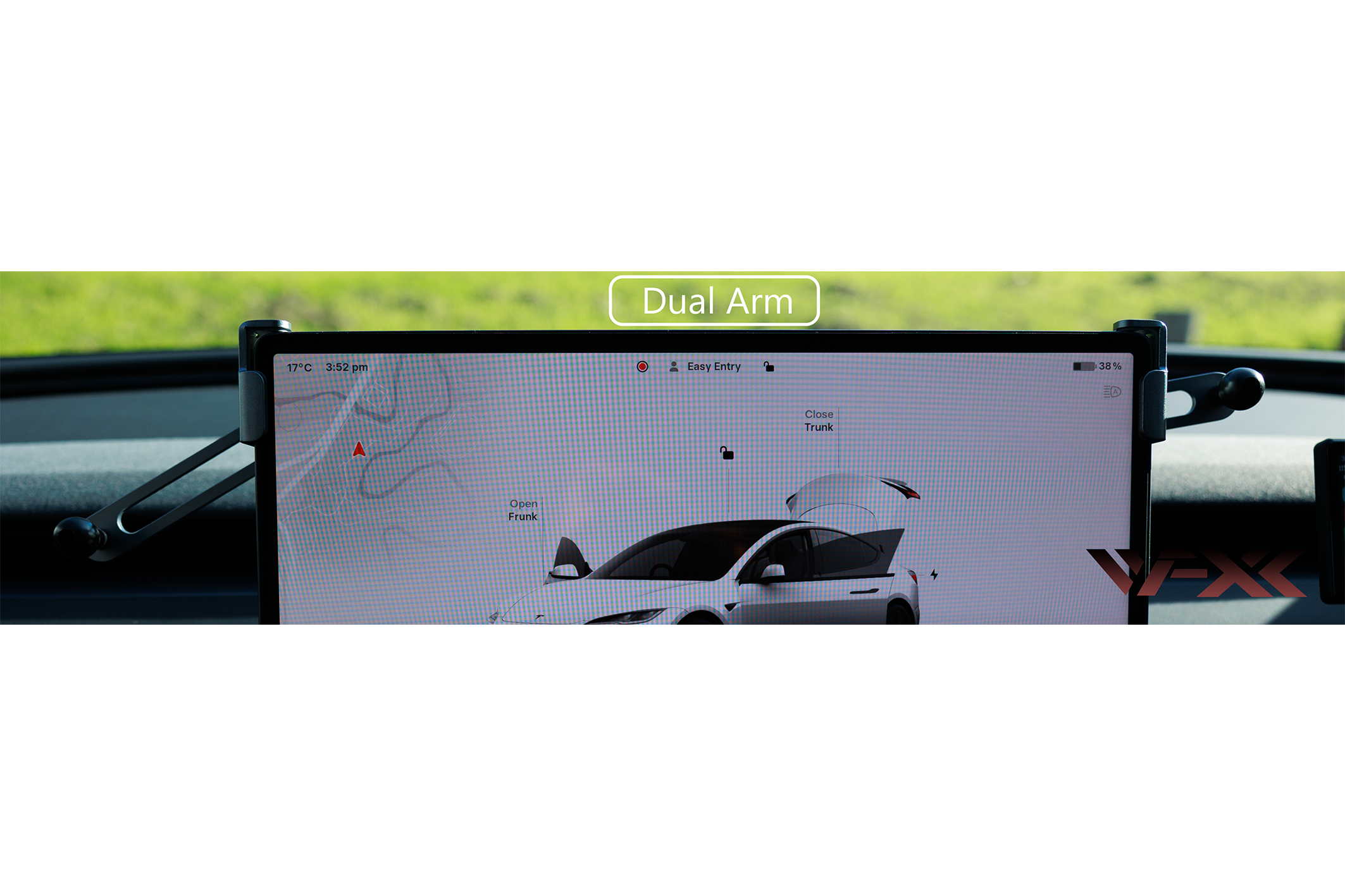 Noise Free Metal Universal Center Screen Single / Dual Arm Phone Holder