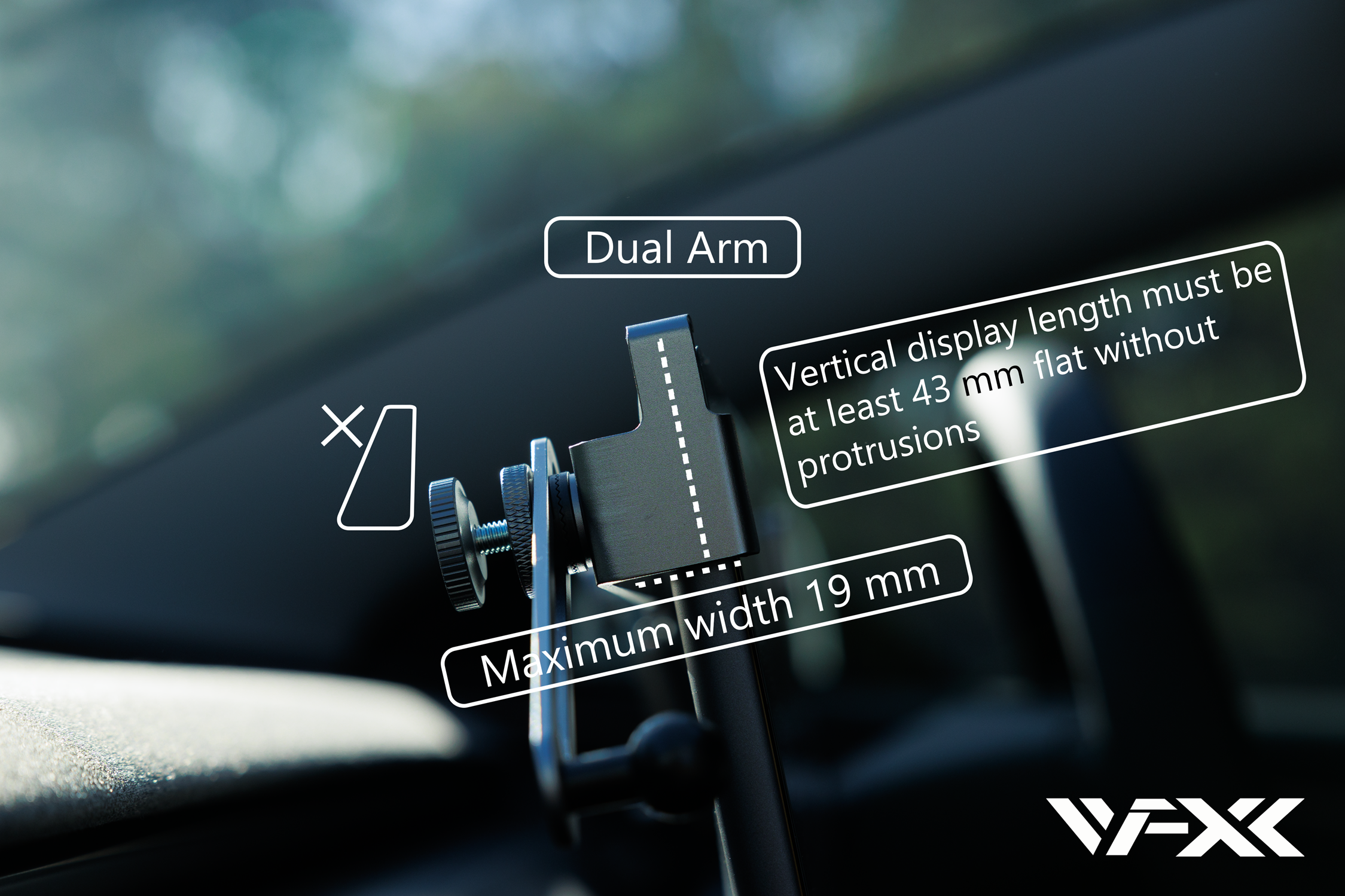 Noise Free Metal Universal Center Screen Single / Dual Arm Phone Holder