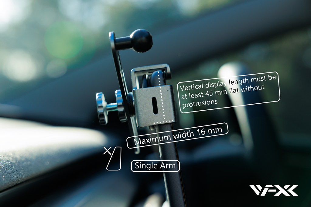 Noise Free Metal Universal Center Screen Single / Dual Arm Phone Holder